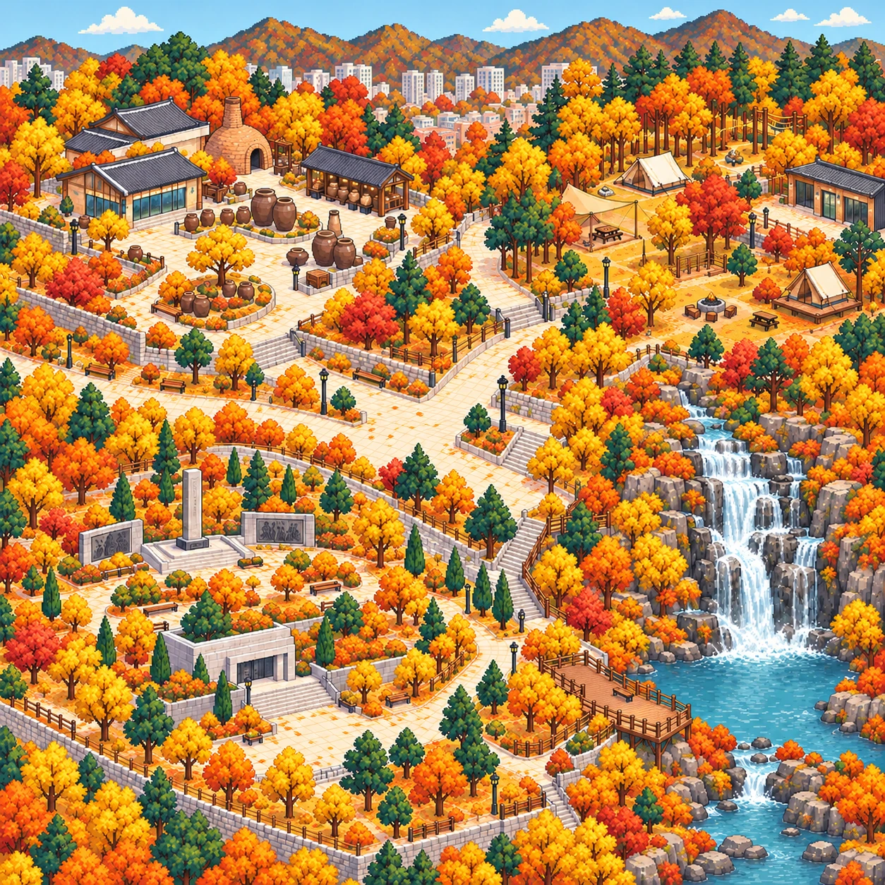 Jungnang-gu, Onggi Theme Park and Jungnang Campground Forest.