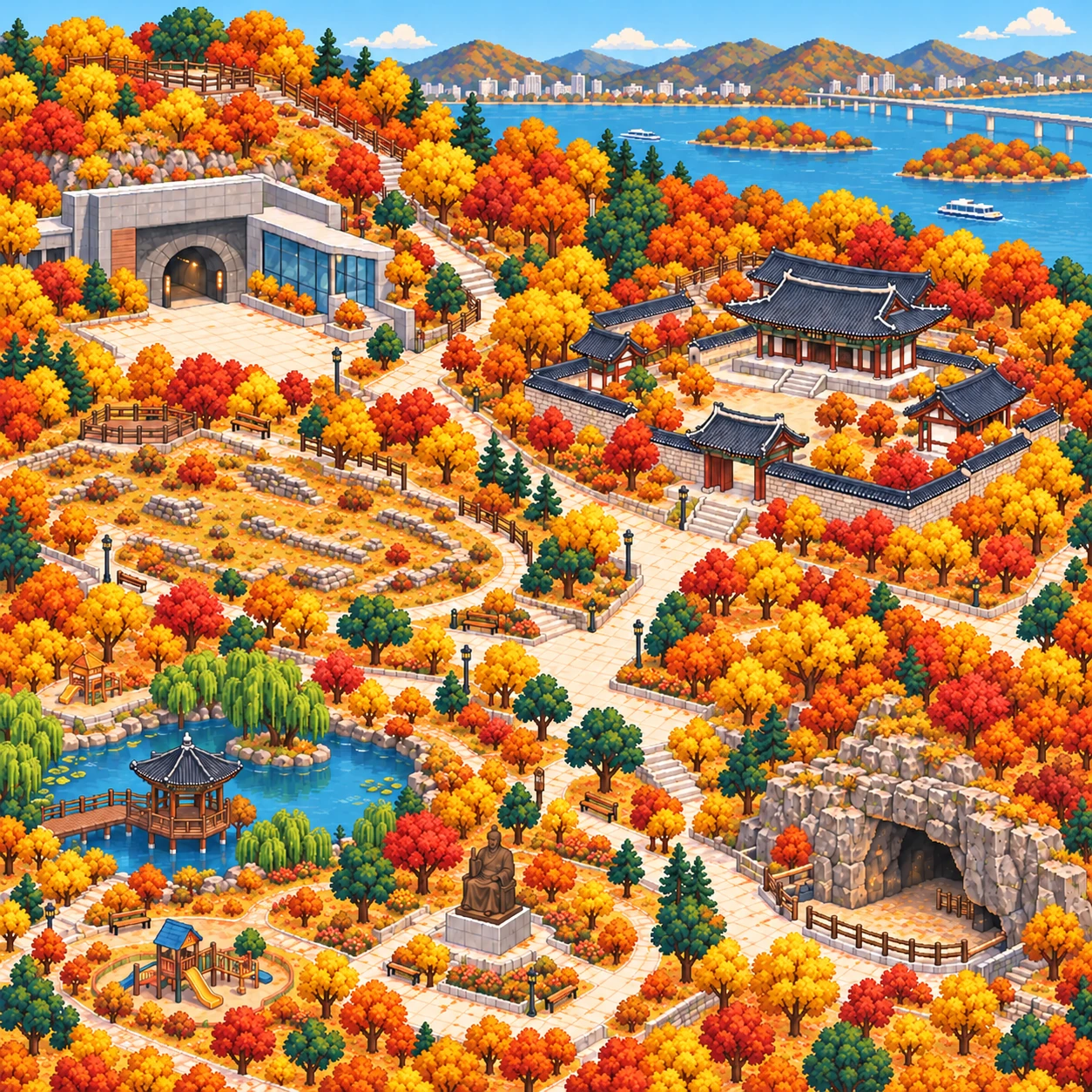 Gangseo-gu, Gungsan Tunnel History Exhibition Hall and Yangcheon Hyanggyo Confucian School.
