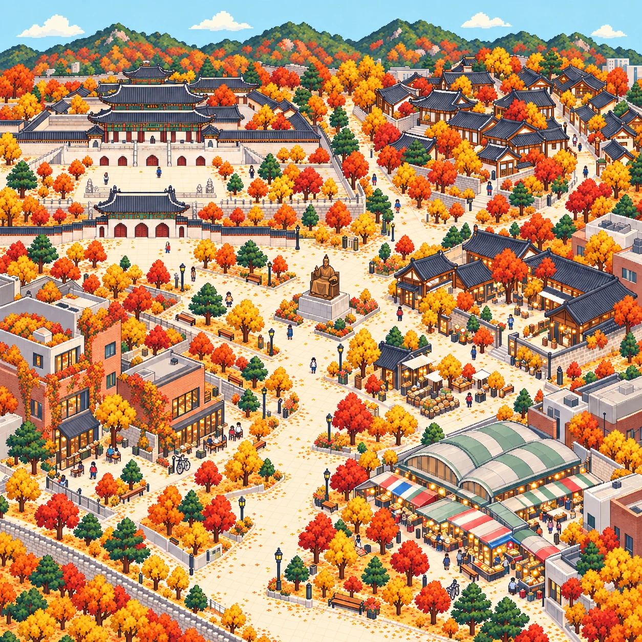Jongno-gu, From palace grounds to hanok lanes and markets.