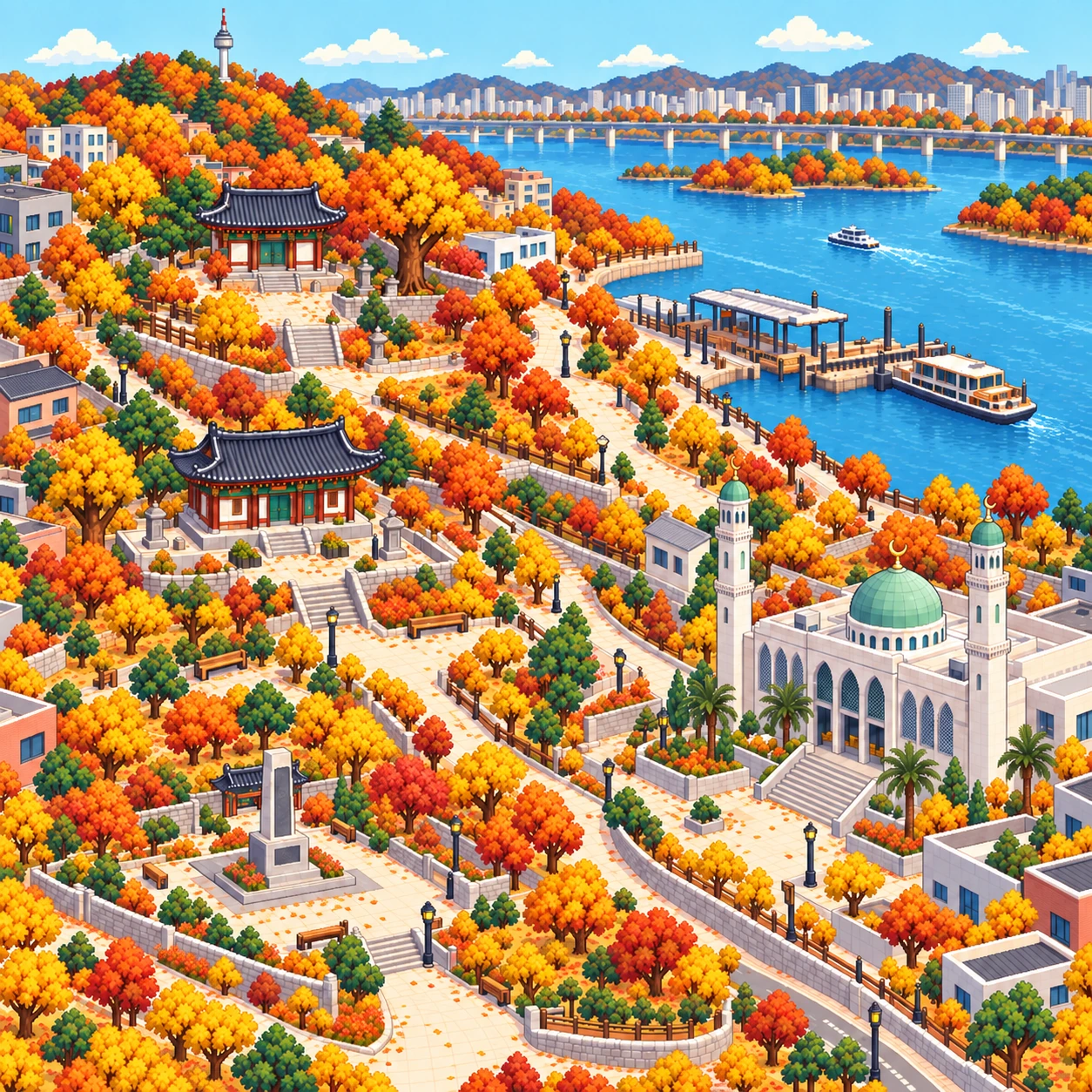 용산구, 작은한강 부군당(한남제2부군당), 한강 나루터
