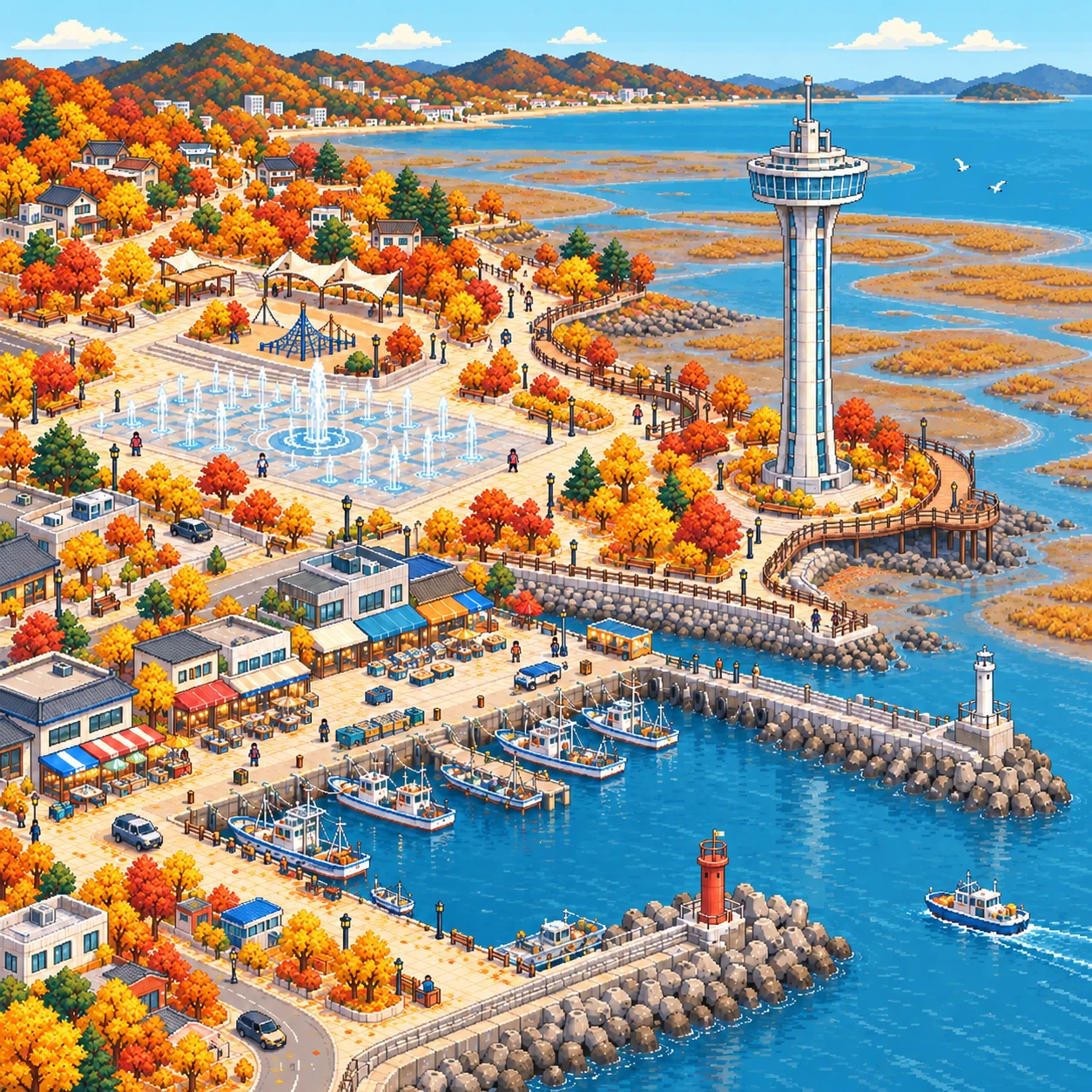 Hongseong-gun, Namdang Port and Cheonsu Bay.