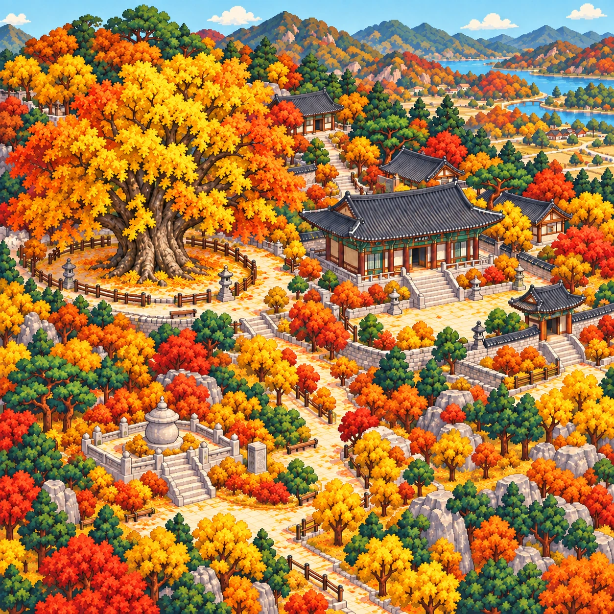 Geumsan-gun, Old trees and temples in Geumsan.
